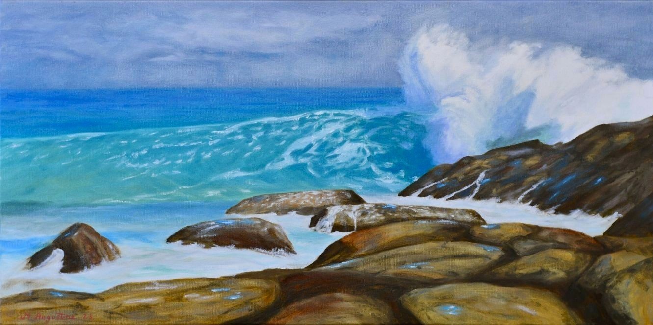 Wave rock 46x91cm $15001